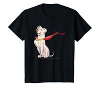 DC Comics DC League of Super-Pets Krypto Cape Camiseta T-Shirt, Enfant, Noir, 3 Ans