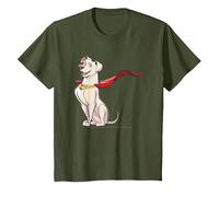 DC Comics DC League of Super-Pets Krypto Cape Camiseta T-Shirt, Enfant, Olive, 2 Ans
