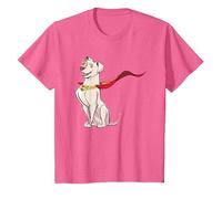 DC Comics DC League of Super-Pets Krypto Cape Camiseta T-Shirt, Enfant, Rose Chiné, 2 Ans