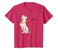DC Comics DC League of Super-Pets Krypto Cape Camiseta T-Shirt, Enfant, Rouge Chiné, 8 Ans