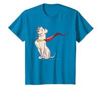 DC Comics DC League of Super-Pets Krypto Cape Camiseta T-Shirt, Enfant, Saphir, 3 Ans