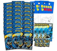 DC Comics Ensemble de mini cadeaux de fête Batman pour enfants - Ensemble avec 24 mini packs de jeu Batman Grab n Go avec pages à colorier, autocollants et plus encore (fournitures de fête
