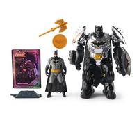 DC Comics, Figurine Batman Metal Force de 15,2 cm avec mini figurine de 10,2 cm, blaster et armure intégrés, jouets de super héros pour enfants de 4 ans et plus