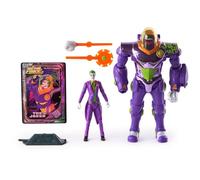 DC Comics Figurine Metal Force The Joker 15 cm avec mini figurine de 10 cm, blaster et armure intégrés, jouets de super héros pour enfants à partir de 4 ans