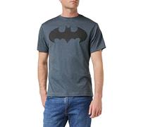 DC Comics GBMTS211 Mono Batman-T-Shirt-Homme,Gris (Dark Heather),XL