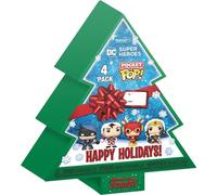 DC Comics Happy Vacances Tree Poche Pop Dc Comic Super Héros Vacances 4-Pack
