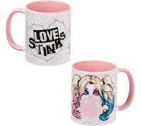 DC Comics Harley Quinn - Love stinks Mug Tasse de Café Thé en céramique blanc/rose 320 ml