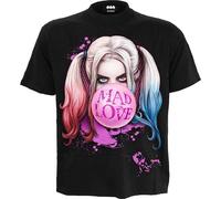 dc comics - Harley Quinn - Mad Love - T-Shirt avec imprimé sur Le Devant - Noir - L