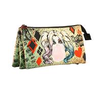 DC Comics Harley Quinn Mad Love-Trousse Triple FAN, Beige