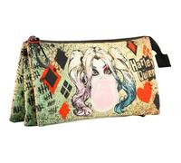 Harley Quinn Mad Love-Triple HS Pencil Case Trousses, 24 cm, Beige