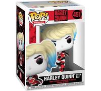 DC Comics : Harley Quinn Takeover POP Heroes Figurine Vinyle Harley avec Chauve-Souris 9 cm
