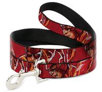 DC Comics Laisse pour chien The Flash 2023 Pose Gros plans rouges, 1,2 m de long, 3,8 cm de large