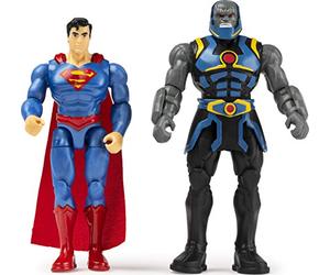 DC Comics Lot de 2 Figurines Superman vs Darkseid de 10,2 cm avec 6 Accessoires mystérieux, Adventure 2