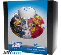 DC COMICS - Miroir Tasse/Becher & assiette - Justice League