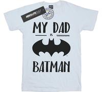 DC Comics - "My Dad Is Batman" T-shirt pour garçon BI16046 (104) (Blanc)