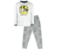 DC Comics Pyjama pour Les garçons de 3 à 10 Ans | Pyjama Batman à Manches Longues | Costume de Super-héros 100% Coton | Marchandise Officielle | Cadeau pour Les garçons -