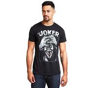 DC Comics T-Shirt à Manches Courtes Crazed Joker de pour Homme, Coupe Classique, col Rond, Noir (Noir Noir), Taille XL (Taille du Fabricant : X-Large)