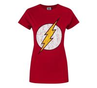 DC Comics Rouge Flash Logo T-shirt à manches courtes Femme