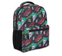 DC Comics Sac à dos Batman pour enfants - Batman, Superman, The Joker Superhero Bookbag pour garçons, filles, tout-petits et adultes, Joker Noir