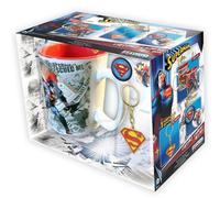 DC COMICS - Set cadeau Superman (mug 460 ml, porte-clés, badges)
