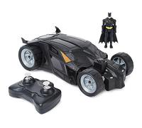 DC Comics Spin Master Batman Batmobile avec télécommande (2,4 GHz), Facile à Conduire, Compatible avec Les Figurines Batman de 10 cm, avec Figurine Batman, échelle 1/20, à partir de 4 Ans