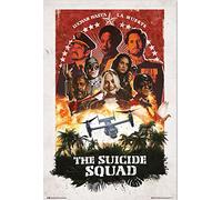 DC Comics Squad Groupe Impression Poster Film - Dimensions : 61 x 91,5 cm + 2 barres d'affiche en plastique 62 cm transparent