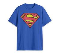 DC Comics Superman Classic Logo T-Shirt pour Homme Bleu Roi, Bleu Marine, S