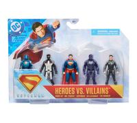 DC Comics, SUPERMAN Heroes Vs. Villains 5-Pack, 7-cm Action Figure, Stylised Sup