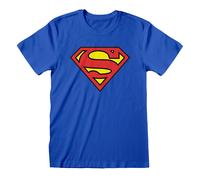Dc Comics Superman Logo T-shirt, Unisex, Extra Large, Blue Sup00005tsc1x