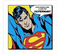 dc comics Superman (Looks Like A Job for) 40 x 40 cm Toile Imprimée