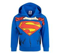 DC Comics Superman Sweat à Capuche Officiel pour Enfants, 100% Coton, 5-6 Ans: 116cm, Bleu