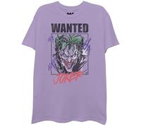 DC Comics T-shirt à manches courtes Joker Wanted Poster pour homme, orchidée, Taille M