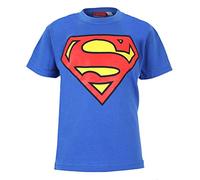 DC Comics T-Shirt avec Logo Superman pour garçon, Bleu Roi, 12-14 Ans