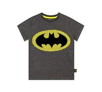 DC Comics - T-Shirt - Batman - Garçon - Gris - 7-8 Ans