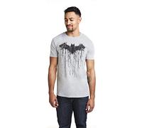 DC Comics T-Shirt Batman Paint de pour Homme, Gris Sport, L UK