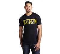 DC Comics Batman Text Shirt, Noir (Black Blk), (Taille Fabricant: Large) Men's