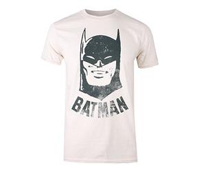 DC Comics T-Shirt Batman Vintage pour Homme, Beige Naturel, S