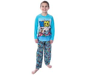 DC Comics Teen Titans Go! Chill Ensemble pyjama 2 pièces raglan et pantalon pour garçon, Teen Titans Go!, 8