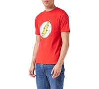 DC Comics The Flash Distressed Logo Herren-T-Shirt Rot 3XL | BIS zu 4XL, Geburtstagsgeschenkidee für Männer, Justice League Top