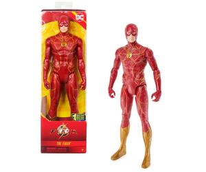 DC Comics THE FLASH - Figurine Flash 30 Cm - Figurine Flash Articulée 30 Cm - Revivez Les Aventures De L'homme A Grande Vitesse Et Des Super Héros - Film The Flash - Jouet Enfant 3 Ans Et +