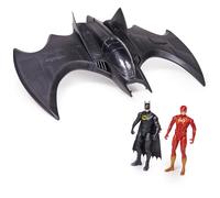 DC Comics, The Flash Ultimate Batwing Set The Flash and Batman Action Figures, 10,2 cm Playset Kids Toys for Boys and Girls 3 and Up