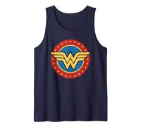 DC Comics Wonder Woman Circle Logo Débardeur, Homme, Bleu Marine, S