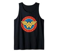 DC Comics Wonder Woman Circle Logo Débardeur, Homme, Noir, XL