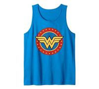 DC Comics Wonder Woman Circle Logo Débardeur, Homme, Saphir, L