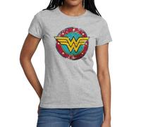 DC Comics Wonder Woman Logo Bouclier Bande Dessinée T Shirt Femme