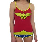 Dc Comics Wonder Woman Phosphorescent femmes CAMI/Panty Set - Rouge -