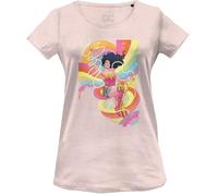 DC Comics « Wonder Woman Rainbow » WODCOMITS001 T-Shirt Femme, Rose, Taille S