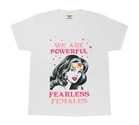 DC Comics Wonder Woman Wonder Woman Fearless Mädchen-T-Shirt Weiß 140 | Mini Me, Teen Größen, Geschenke für Mädchen