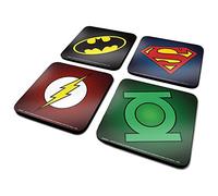 DC Csp0010 Originals Batman/Superman/Flash/Vert Lanterne Lot de 4 sous-Verres