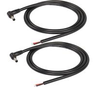 DC Extension Cable,90 Degree DC 5.5mm x 2.1mm Male Plug to Bare Wire Open End Power Repair Cord,for Monitors,LED Strip Light (11ft)